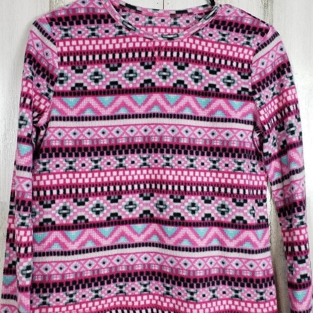 Girls climate right fleece pajama top size XL